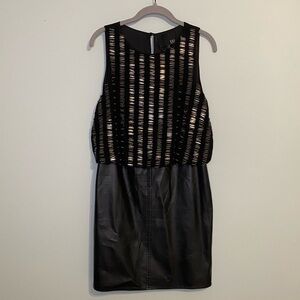 Kaii Los Angeles “Erin” Embellished Blouson Black Mini dress, Medium